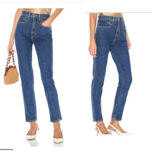 GRLFRND Jeans Rossana High Rise Straight Leg Vintage Blue